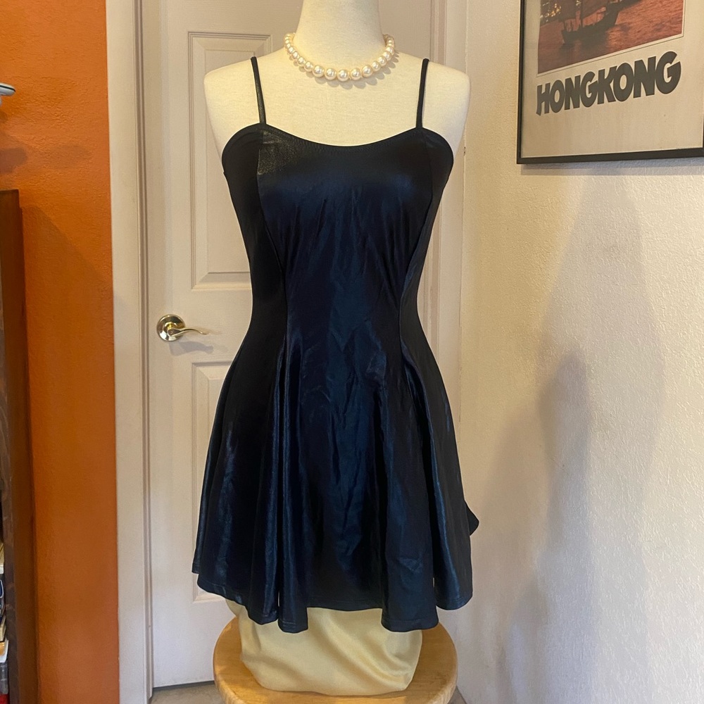 Shiny black dress